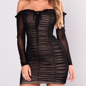 Maura Mesh Dress- Black